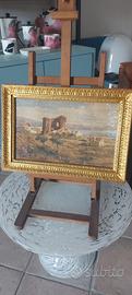 coppia Acquarelli pittore napoletano 1850 circa 