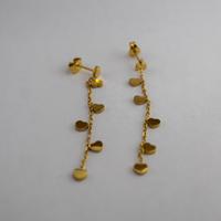 orecchini pendenti acciaio con ciondoli a cuore