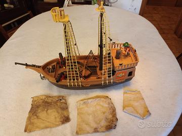 Galeone Pirati Playmobil Vintage 3550/3750 con Acc
