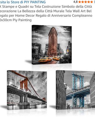 3 quadri piccolo formato 30x30