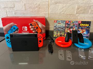 NINTENDO SWITCH + GIOCHI + ACCESSORI