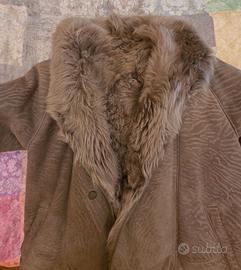 Giaccone donna vintage in vero shearling taglia M