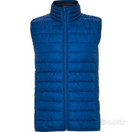🧥SMANICATO GILET GIUBBOTTO PIUMINO BLU TG.S