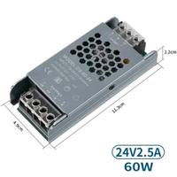 Alimentatore 24V 60w 2,5A ideale per led