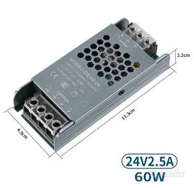 Alimentatore 24V 60w 2,5A ideale per led