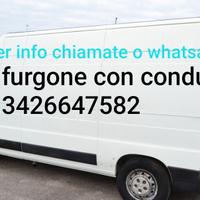Furgone con conducente trasporti piccoli traslochi