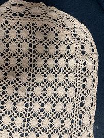 Copriletto pizzo fatto a macchina