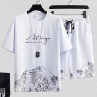 Completo estivo uomo tshirt e pantaloncini bianchi