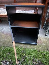 Porta tv nero con ruote
