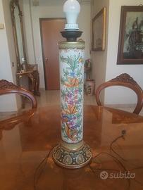 lampada da tavolo vintage Deruta Gialletti 