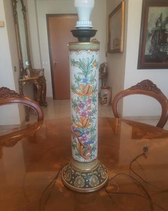 lampada da tavolo vintage Deruta Gialletti 