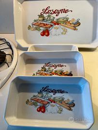 Servizio di 6  per lasagne più teglia