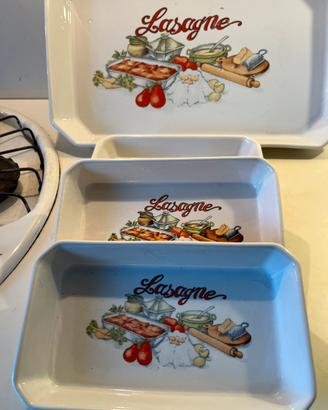 Servizio di 6  per lasagne più teglia