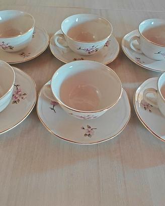 Servizio da Tè Vintage 6 Tazze e Piattini LAVENO