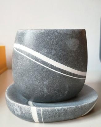 Set bagno 2 pz: porta sapone + porta spazzolini