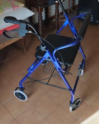 Deambulatore in alluminio Health 4 ruote