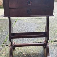 Mobiletto Antico Carlo X Tricoteuse Noce 800