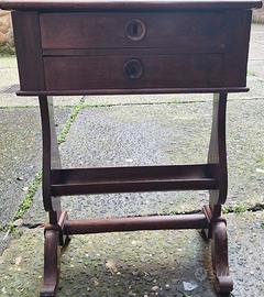 Mobiletto Antico Carlo X Tricoteuse Noce 800