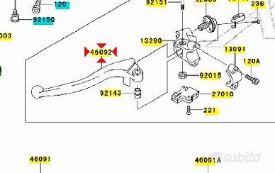 Leva frizione Kawasaki Ninja ZX-6R 460921211