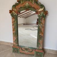 Specchio antico legno oro chiesa 100 x 60