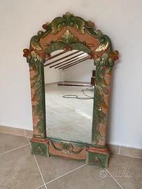 Specchio antico legno oro chiesa 100 x 60