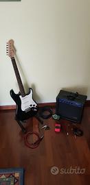 Kit Chitarra elettrica Fender + Ampli + Accessori