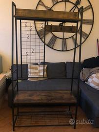 Struttura appendiabiti con scarpiera industrial