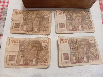 100 franchi  (francesi) 4 pezzi