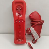 Controller Wii Motion Plus Inside Rosso e Nunchuks