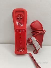 Controller Wii Motion Plus Inside Rosso e Nunchuks