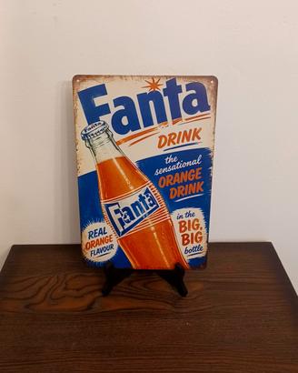 Fanta insegna pubblicitaria in metallo 