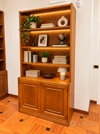 Libreria in ciliegio massello 105x45x208 cm con mo
