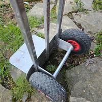 carrello zincato con ruote 