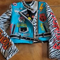 giubbotto pelle rock moto donna