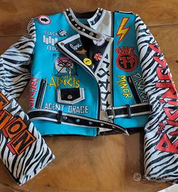 giubbotto pelle rock moto donna