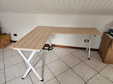 Scrivania ad L per gaming o smart working