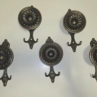 Set 5 Appendiabiti Artistici da Ingresso Ottone