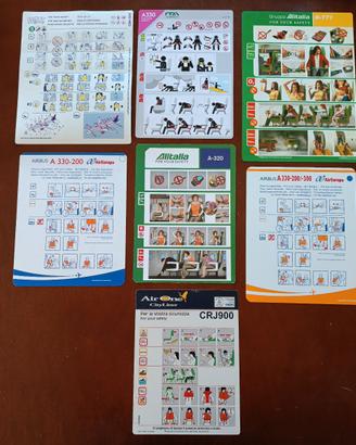 Lotto 7 safety card compagnie aeree diverse