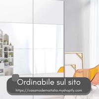 Armadio 2 ante con specchio 5 ripiani