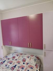 Cameretta a ponte colore lilla e ciclamino 