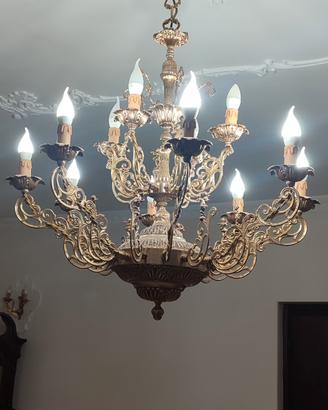 lampadario ottone originale 