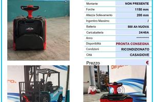 Transpallet c/ pedana  Linde T20 AP – Batteria 500