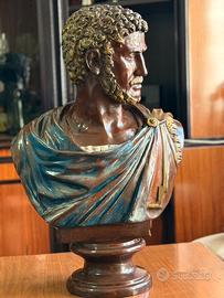 Busto Imperatore Romano in Bronzo / Rame