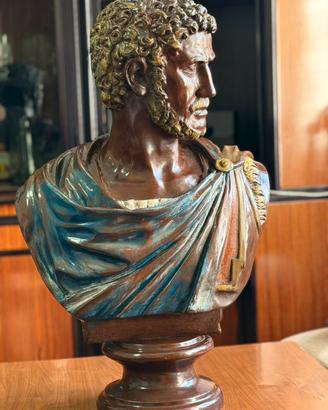 Busto Imperatore Romano in Bronzo / Rame