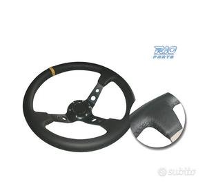 VOLANTE INVERTITO IN ECOPELLE NERA CON BRACCI NERI