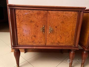 Coppia Comodini in radica anni 30/40