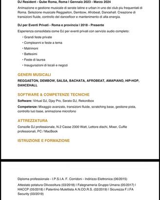 Dj professionale