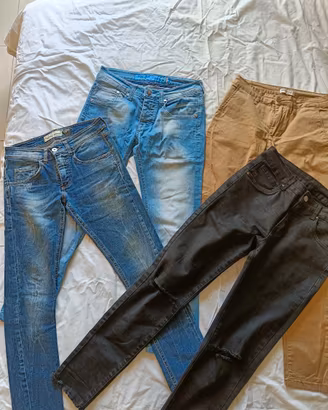 Lotto jeans uomo XS  slim skinny  14 anni 40 chino