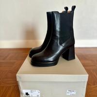 STIVALETTI NERI PELLE n. 39