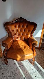 Poltrona in pelle